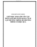 SKKN: Giúp học sinh lớp 9 ôn tập phần giải bài toán bằng cách lập phương trình, hệ phương trình có hiệu quả