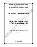 Luận văn Xây dựng website đặt phòng cho khách sạn