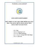 Sáng kiến kinh nghiệm THCS: Phát triển tư duy học sinh thông qua dạy học ứng dụng những Hằng đẳng thức đáng nhớ vào giải toán