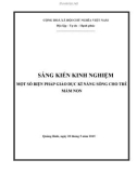 SKKN: Một số biện pháp giáo dục kỹ năng sống cho trẻ 4-5 tuổi - Trường mầm non Hồng Thủy