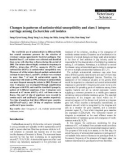 Báo cáo khoa học: Changes in patterns of antimicrobial susceptibility and class 1 integron carriage among Escherichia coli isolates