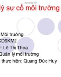 Đề tài Quản lý sự cố môi trường 