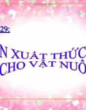 Bài giảng Công nghệ 10 bài 29: Sản xuất thức ăn cho vật nuôi