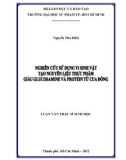 Luận văn Thạc sĩ Sinh học: Nghiên cứu và sử dụng vi sinh vật tạo nguyên liệu thực phẩm giàu Glucosamine và Protein từ cua đồng