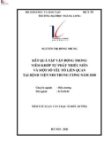 Tóm tắt luận văn Thạc sĩ Điều dưỡng: Kết quả tập vận động trong viêm khớp tự phát thiếu niên và một số yếu tố liên quan tại Bệnh viện Nhi trung ương năm 2020