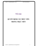 Đề tài: Quyết định cấu trúc vốn trong thực tiễn