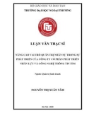 Luận văn Thạc sĩ Quản trị kinh doanh: Nâng cao vai trò quản trị nhân sự trong sự phát triển của công ty cổ phần phát triển nhân sự và công nghệ thông tin ITM