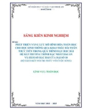 Sáng kiến kinh nghiệm THPT: Phát triển năng lực mô hình hóa toán học cho học sinh thông qua khai thác bài toán thực tiễn trong quá trình dạy học bài hệ bất phương trình bậc nhất hai ẩn và hàm số bậc hai của Đại số 10 (Bộ sách kết nối tri thức với cuộc sống)