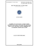 Luận án Tiến sĩ Hóa học: Nghiên cứu xây dựng và phát triển phương pháp phân tích một số chất kích thích tăng trưởng (auxin, gibberellin, cytokinin) trong rau xanh