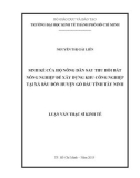 Luận văn Thạc sĩ Kinh tế: Sinh kế của hộ nông dân sau thu hồi đất nông nghiệp để xây dựng khu công nghiệp tại xã Bàu Đồn huyện Gò Dầu tỉnh Tây Ninh