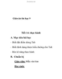 Giáo án tin học 9 - Tiết 14: thực hành