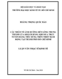 Luận văn Thạc sĩ Kinh tế: Các nhân tố ảnh hưởng đến lòng trung thành của khách hàng khi mua trực tuyến hàng tiêu dùng trên thiết bị di động tại thành phố Hồ Chí Minh