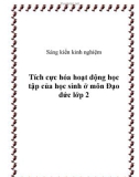 Sáng kiến kinh nghiệm: Tích cực hóa hoạt động học tập của học sinh ở môn Đạo đức lớp 2