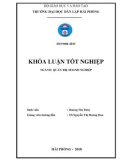 Khóa luận tốt nghiệp Quản trị doanh nghiệp: Đánh giá công tác đào tạo và phát triển nhân sự tại Công ty thương mại và đầu tư Vân Long CDC