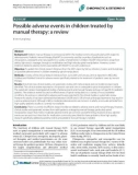 Báo cáo y học: Possible adverse events in children treated by manual therapy: a review