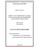 Luận án Tiến sĩ Lâm nghiệp: Nghiên cứu đặc điểm sinh thái của khu hệ Linh trưởng tại khu Bảo tồn thiên nhiên Bắc Hướng Hóa, Tỉnh Quảng Trị