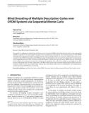 Báo cáo hóa học: Blind Decoding of Multiple Description Codes over OFDM Systems via Sequential Monte Carlo