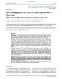 Báo cáo y học: Effects of Flurbiprofen on CRP, TNF-α, IL-6, and Postoperative Pain of Thoracotomy