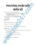 Phương pháp tính tích phân bằng đổi biến số