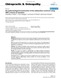 Báo cáo y học: An epidemiological examination of the subluxation construct using Hill's criteria of causation