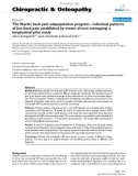 Báo cáo y học: The Nordic back pain subpopulation program - individual patterns of low back pain established by means of text messaging: a longitudinal pilot study