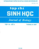 Tạp chí Sinh học: Tập 19 - Số 3 (Tháng 9 - 1997)