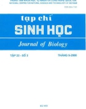 Tạp chí Sinh học: Tập 22 - Số 3 (Tháng 9 - 2000)