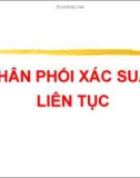 Bài giảng Phân phối xác suất liên tục - Cao Hào Thi