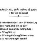 BÀI TẬP XÁC SUẤT THỐNG