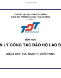 QUẢN LÝ CÔNG TÁC BẢO HỘ LAO ĐỘNG