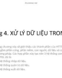 Bài giảng Hệ thống thông tin địa lý - Chương 4: Xử lý dữ liệu trong GIS