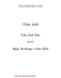 Bài giảng Toán rời rạc: Hàm sinh - Trần Vĩnh Đức