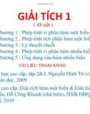 Chương 1 : Phép tính vi phân hàm một biến