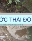 Bài giảng Nước thải đô thị