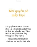 Khí quyển có mấy lớp?