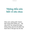 Những điều nên biết về sữa chua G