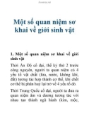 Một số quan niệm sơ khai về giới sinh vật