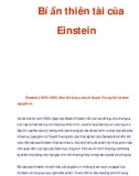 Bí ẩn thiên tài của Einstein