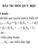 Bài giảng Bài 7B: Hồi quy bội