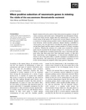 Báo cáo khoa học: When positive selection of neurotoxin genes is missing The riddle of the sea anemone Nematostella vectensis Yehu Moran and Michael Gurevitz