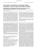 Báo cáo khoa học: Local changes in the catalytic site of mammalian histidine decarboxylase can affect its global conformation and stability