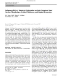 Báo cáo hóa học: Inﬂuence of GaAs Substrate Orientation on InAs Quantum Dots: Surface Morphology, Critical Thickness, and Optical Properties