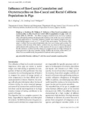 Báo cáo khoa học: Inﬂuence of Ileo-Caecal Cannulation and Oxytetracycline on Ileo-Caecal and Rectal Coliform Populations in Pigs