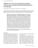 Báo cáo khoa học: Inﬂuence of Cereal Non-Starch Polysaccharides on Ileo-Caecal and Rectal Microbial Populations in Growing Pigs