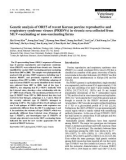 Báo cáo khoa học: Genetic analysis of ORF5 of recent Korean porcine reproductive and respiratory syndrome viruses (PRRSVs) in viremic sera collected from MLV-vaccinating or non-vaccinating farms