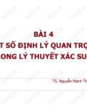 Bài giảng Lý thuyết xác suất và thống kê toán: Bài 4 - TS. Nguyễn Mạnh Thế