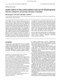 Báo cáo khóa học: Genetic defects in fatty acid b-oxidation and acyl-CoA dehydrogenases Molecular pathogenesis and genotype–phenotype relationships