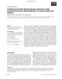 Báo cáo khoa học: 3-Hydroxyacyl-CoA dehydrogenase and short chain 3-hydroxyacyl-CoA dehydrogenase in human health and disease