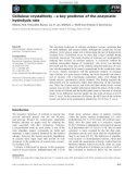 Báo cáo khoa học: Cellulose crystallinity – a key predictor of the enzymatic hydrolysis rate