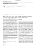 Báo cáo hóa học: High P–T Nano-Mechanics of Polycrystalline Nickel Yusheng Zhao Æ T. D. Shen Æ Jianzhong Zhang